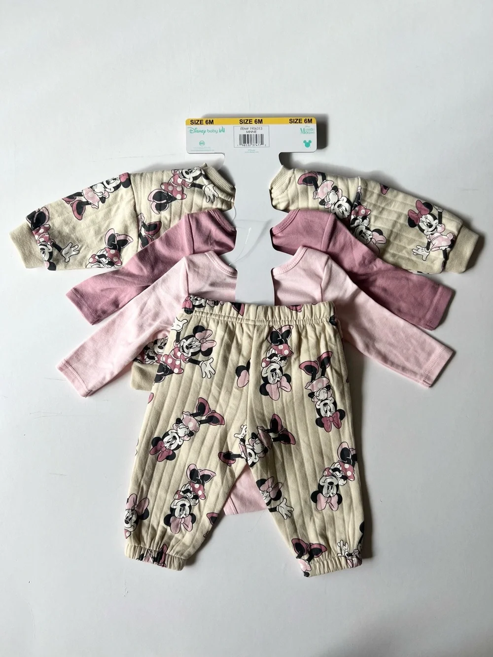 Disney Baby Girl Princess and Minnie Mouse Print Matching Sets Size 3-6 months